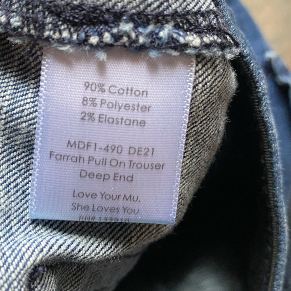 Show Me Your Mumu Farrah Pull On Trousers Jeans Deep End Large - Picture 10 of 10